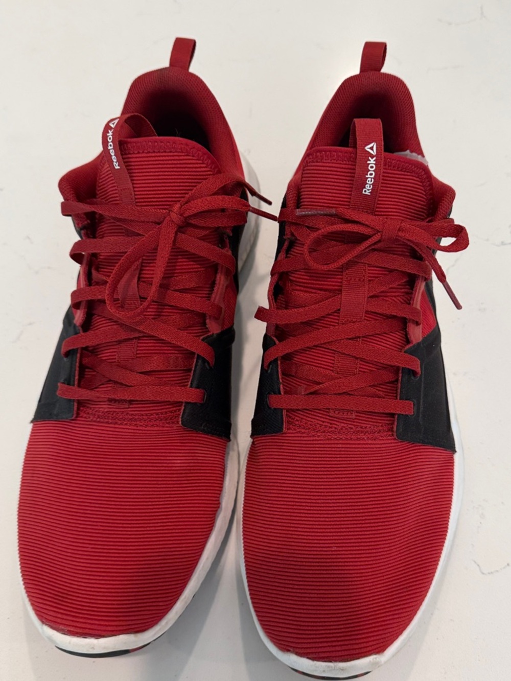 Reebok Men's Red and Black Athletic Trainers